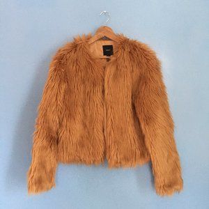 Chewbacca Gold Orange Faux Fur Coat